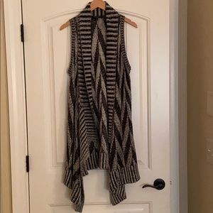 Knit long vest